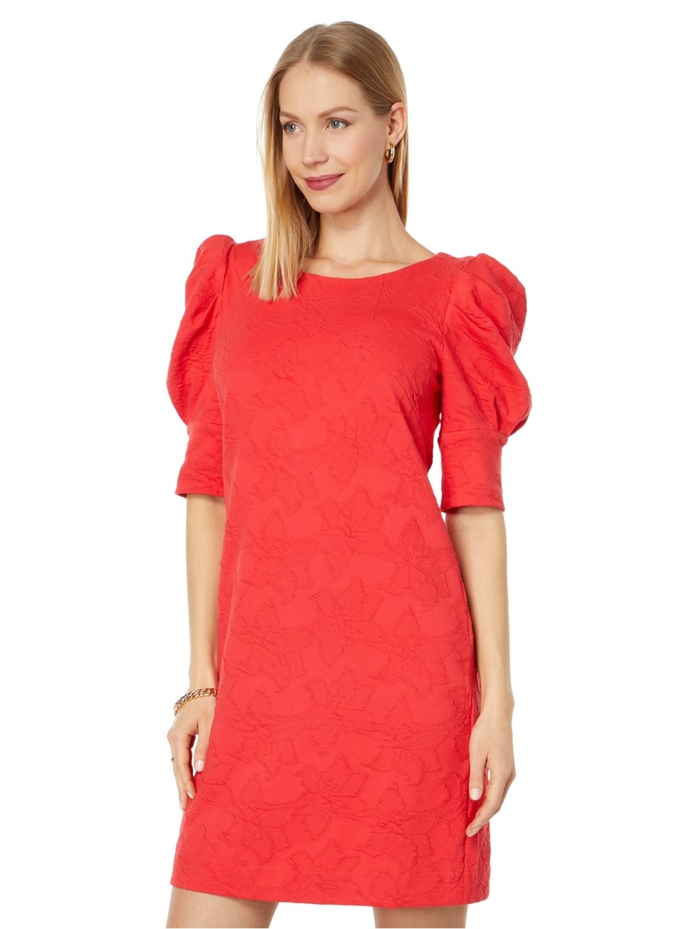 Lilly Pulitzer Knowles Elbow Sleeve Dress in Ruby Red